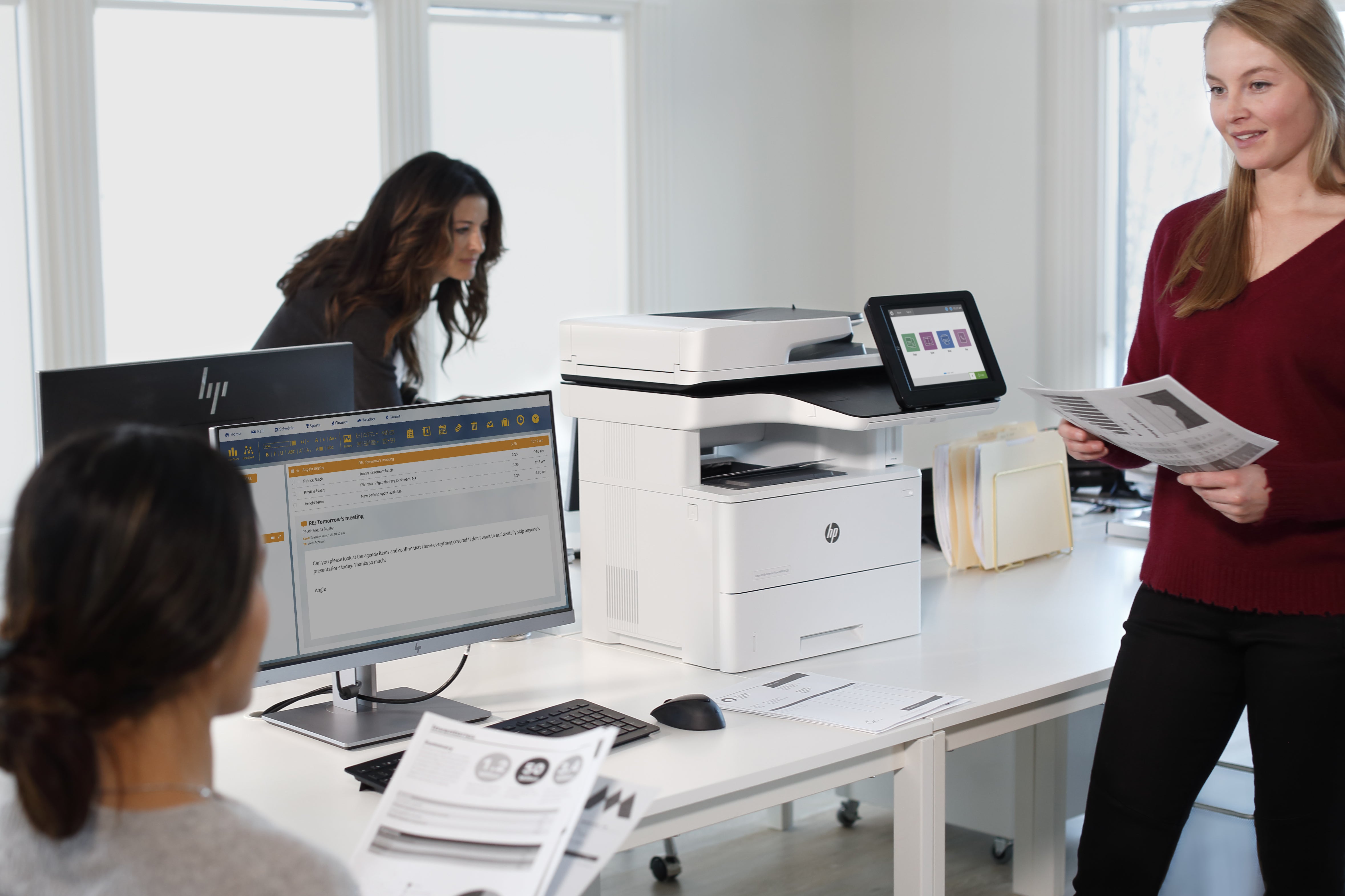 HP LaserJet Enterprise M528dn Wireless Multifunction Black and white Printer, Copier, Scanner; Duplex