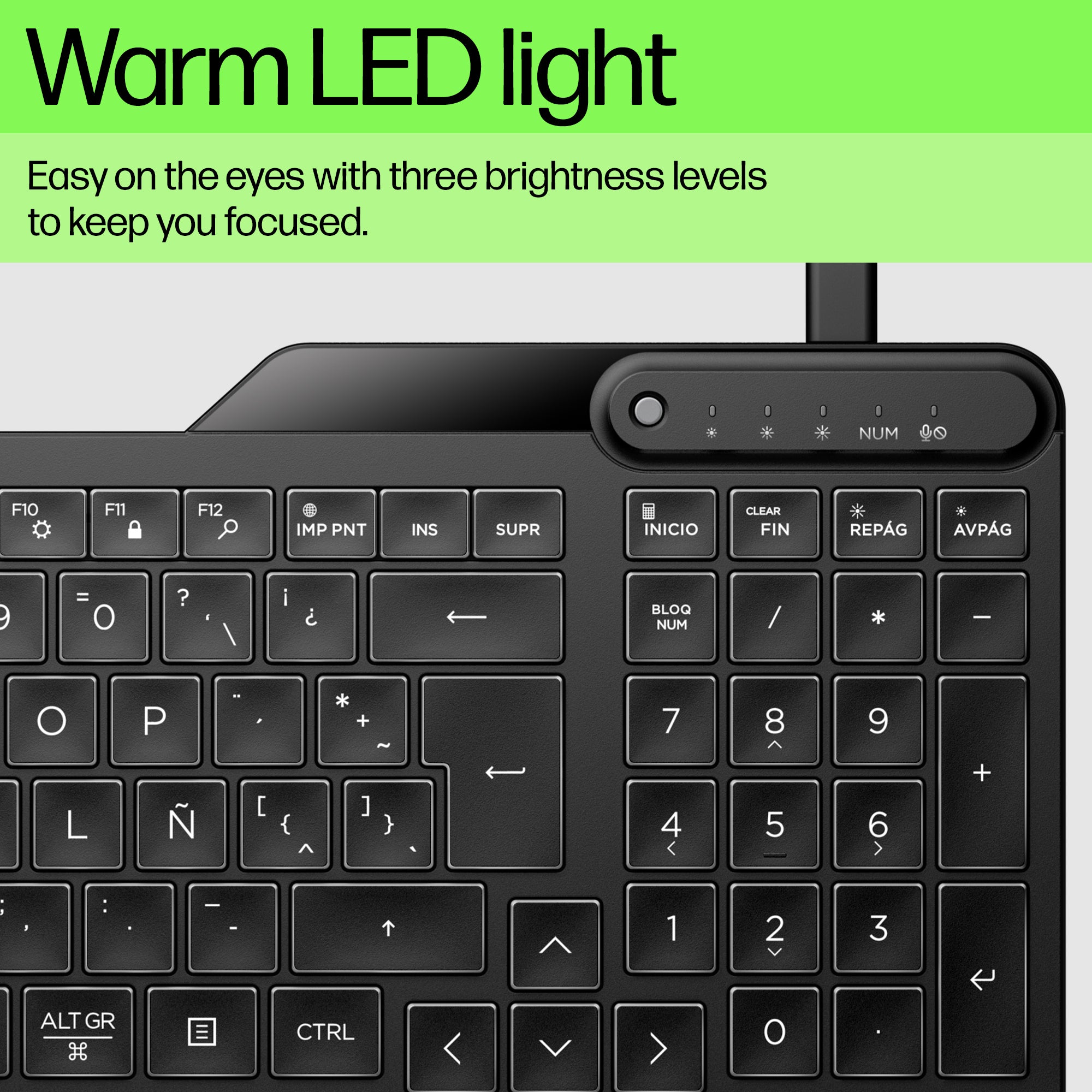 Disco duro HP 400 BL con teclado numérico <tc>AZERTY</tc> son 7N7C0AA#AC0