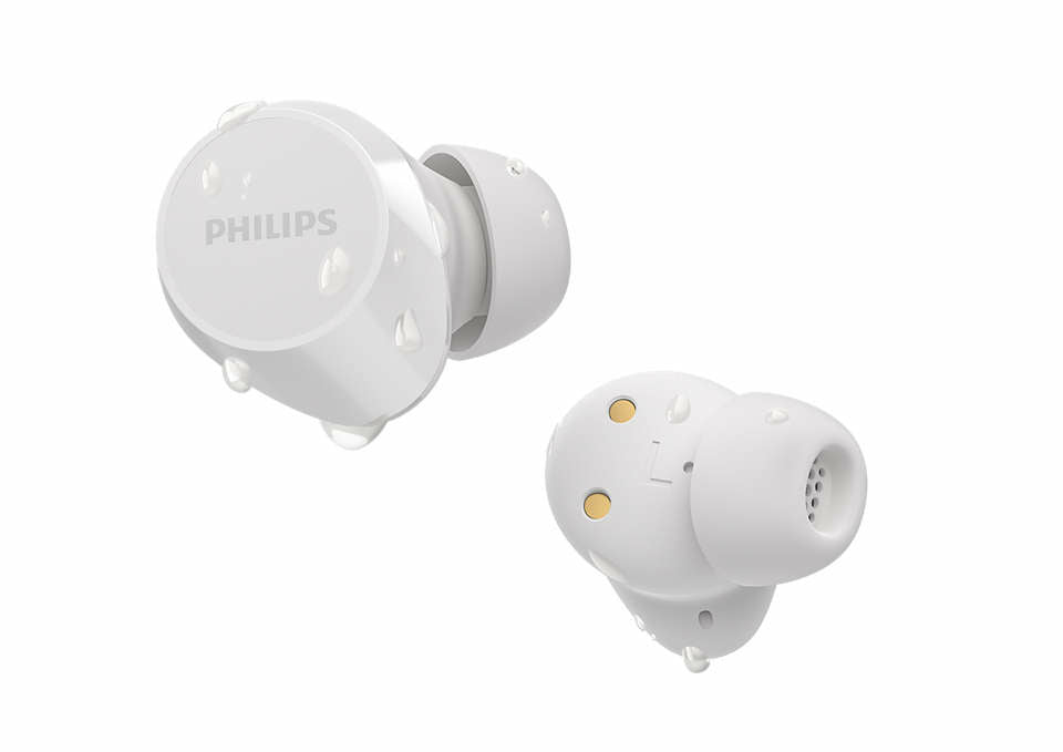 Philips TAT1209WT/00 hoofdtelefoon/headset True Wireless Stereo (TWS) In-ear Oproepen/muziek Bluetooth Wit
