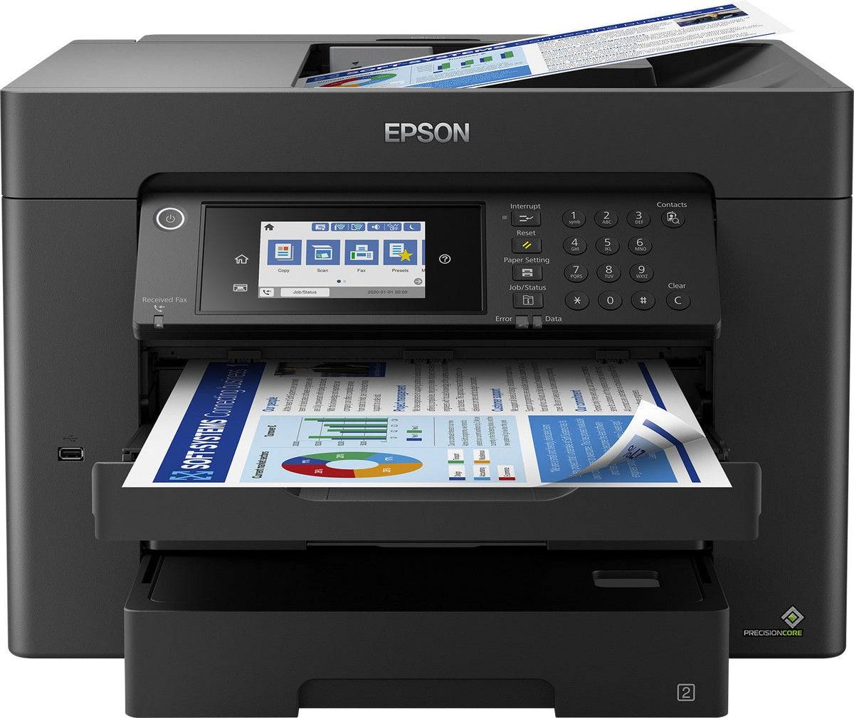 Epson WorkForce WF-7840DTWF A3+ All-in-One | 25 ppm Zwart / 12 ppm Kleur – Zwart - Compridis