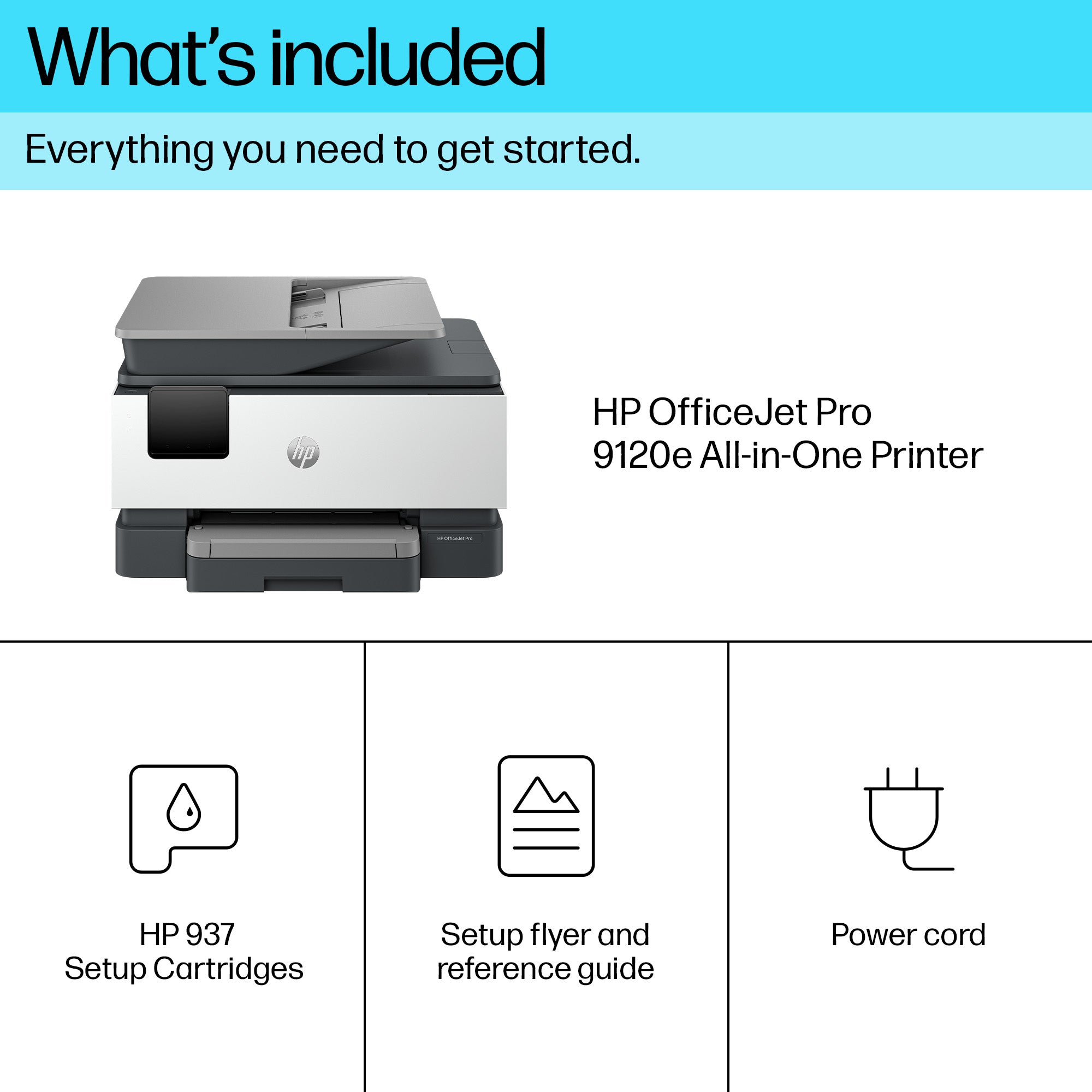 HP OfficeJet Pro 9120e Draadloos All-in-One Kleur Printer, Instant Ink; Dubbelzijdig printen 403X8B#629