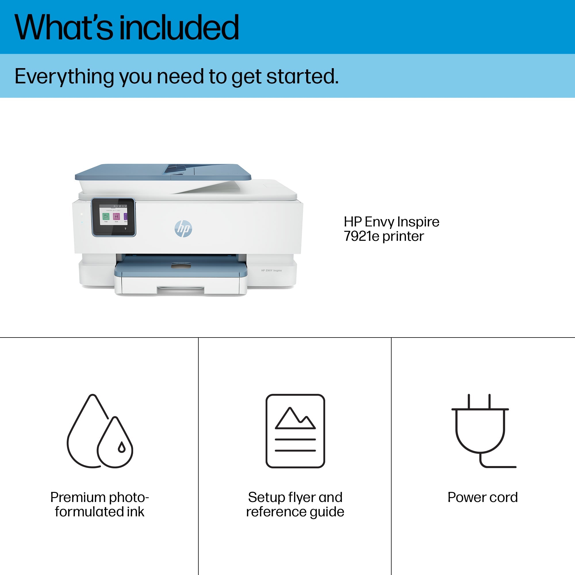 HP ENVY Inspire 7921e Draadloos All - in - One Kleur Printer, Instant Ink; Foto's printen 2H2P6B629 - Compridis