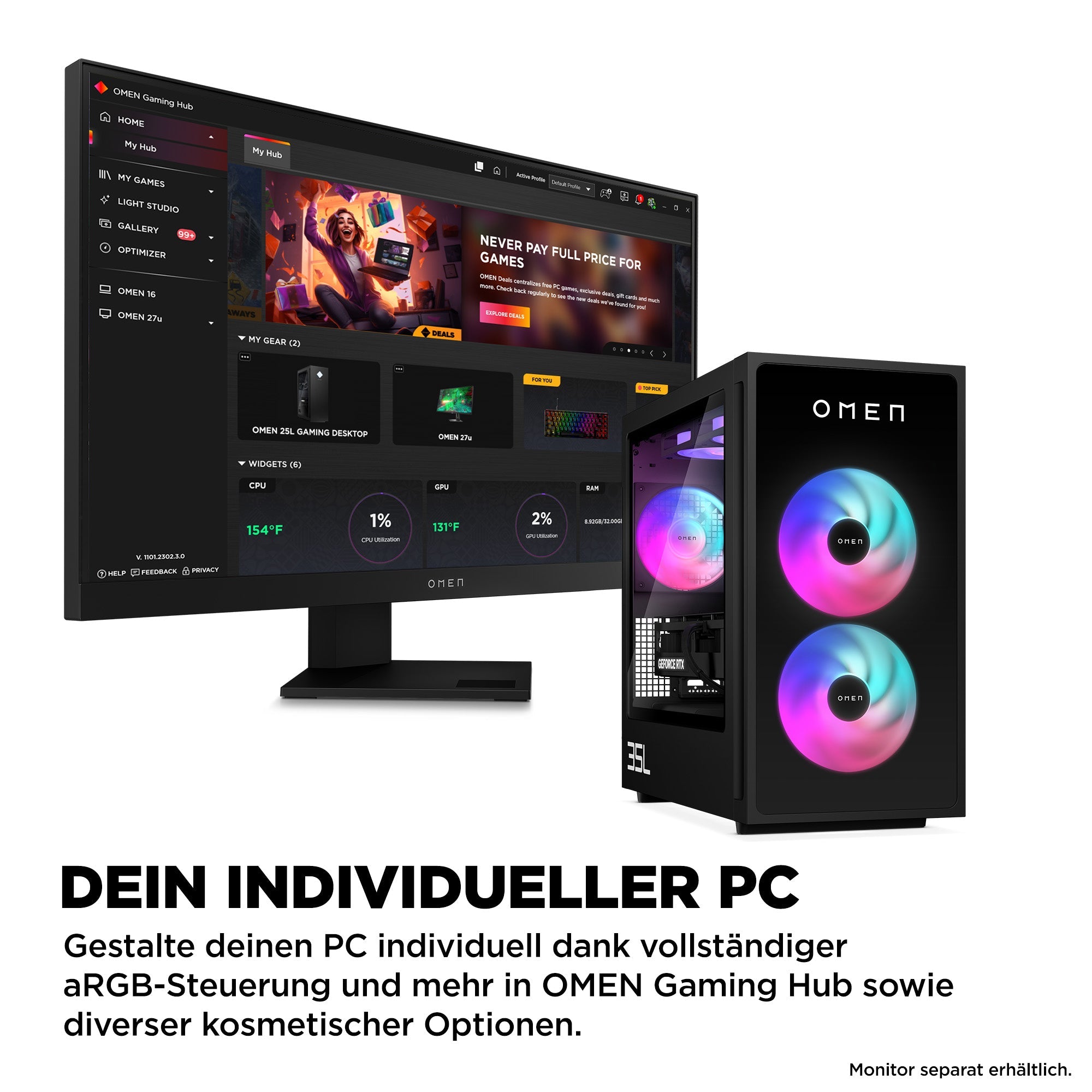 HP OMEN 35L GT16 - 0078ng B32B8EAABD - Compridis