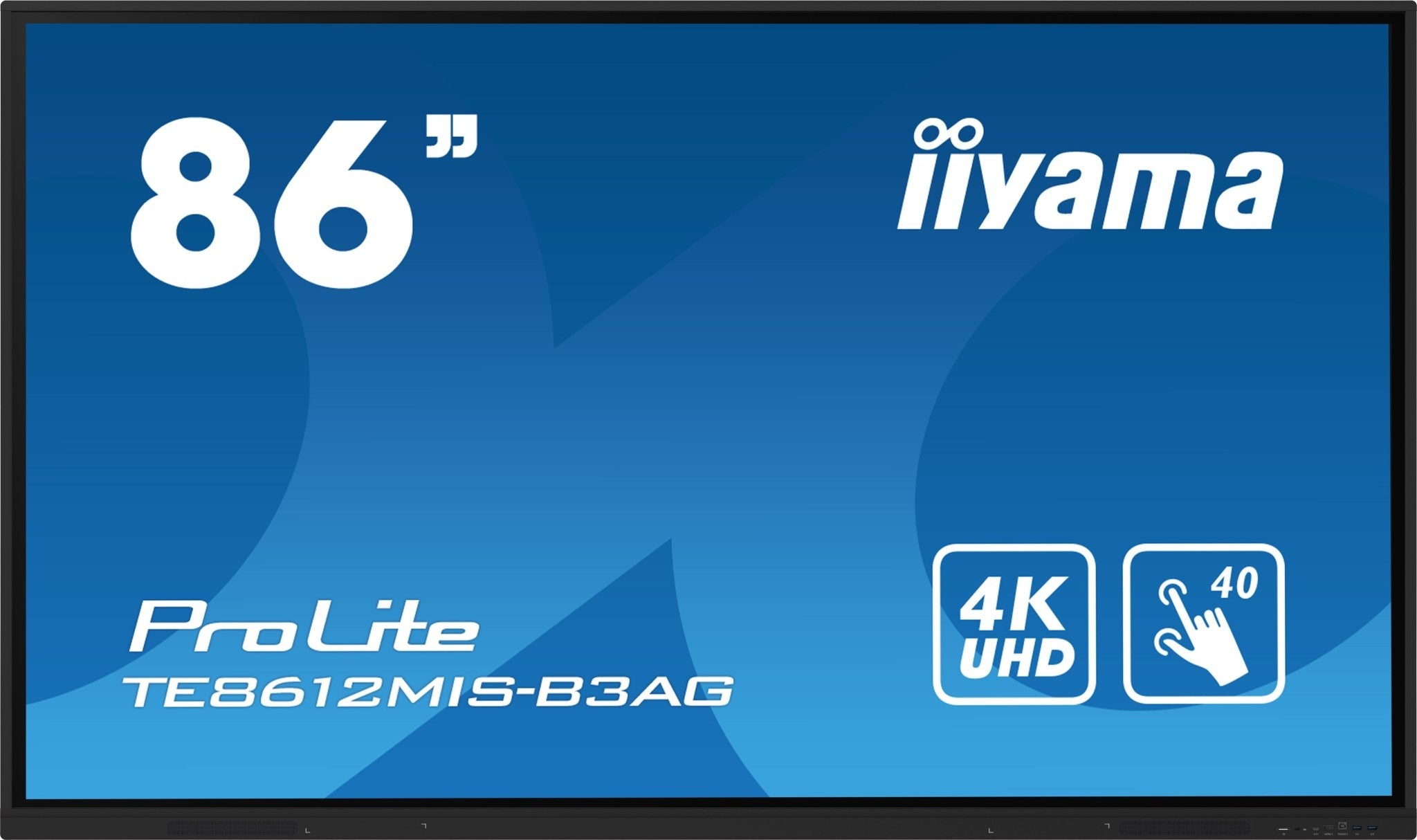 IIYAMA ProLite TE8612MIS-B3AG 85,6″ 4K UHD PureTouch-IR Publiek Display Zwart - Compridis