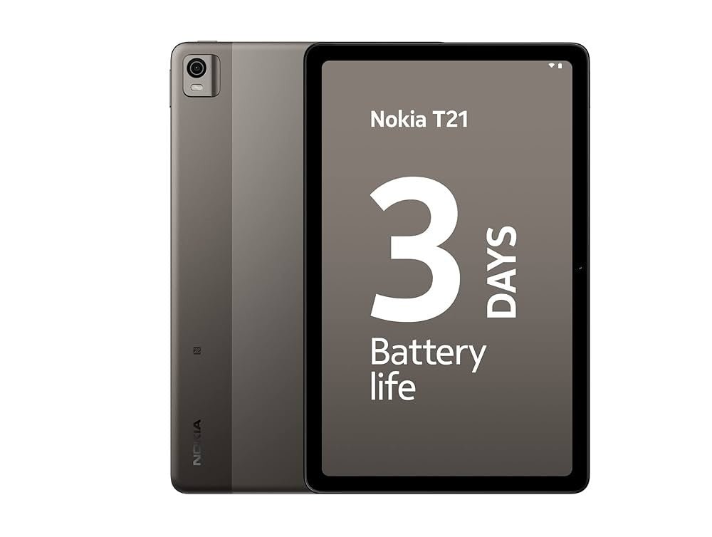 NOKIA T21 LTE 4GB RAM 128GB opslag Grijs 719901216681 - Compridis