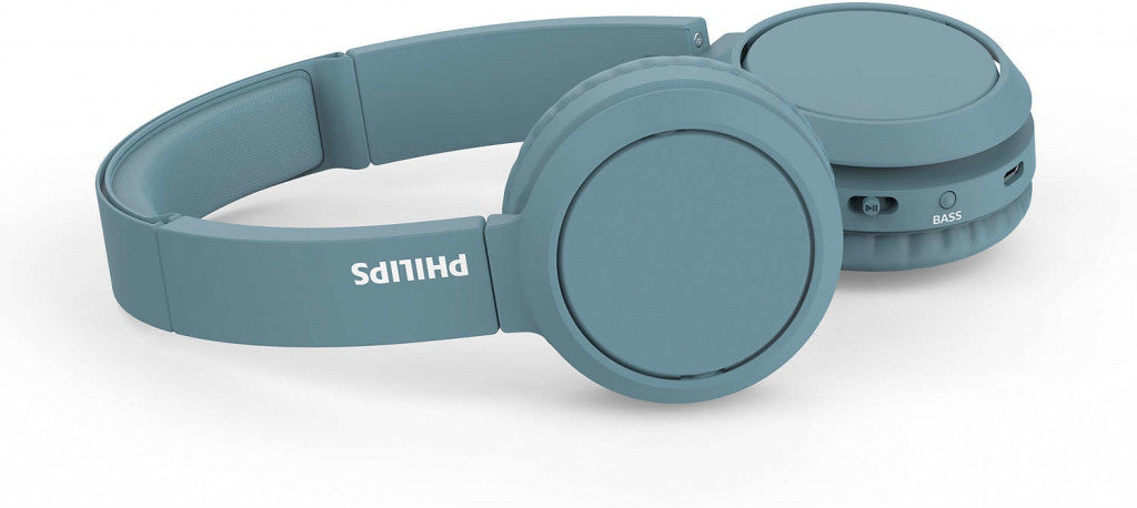 PHILIPS On-ear bluetooth koptelefoon compact fold 3 drive blauw TAH4205BL/00