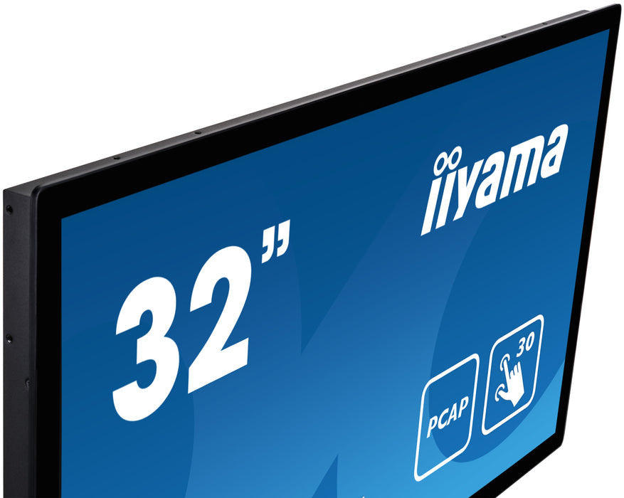 iiyama ProLite TF3215MC-B2AG computer monitor 80 cm (31.5") 1920 x 1080 Pixels Full HD LED Touchscreen Kiosk Zwart TF3215MC-B2AG
