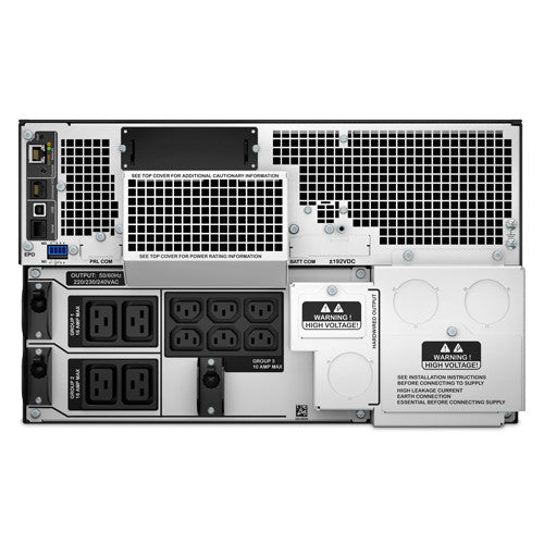 APC Smart-UPS en línea SRT10KRMXLI-10KW/VA, 6x C13 + 4x C19 + salida de fase de 1 cilindro, NMC incrustable, embebido
