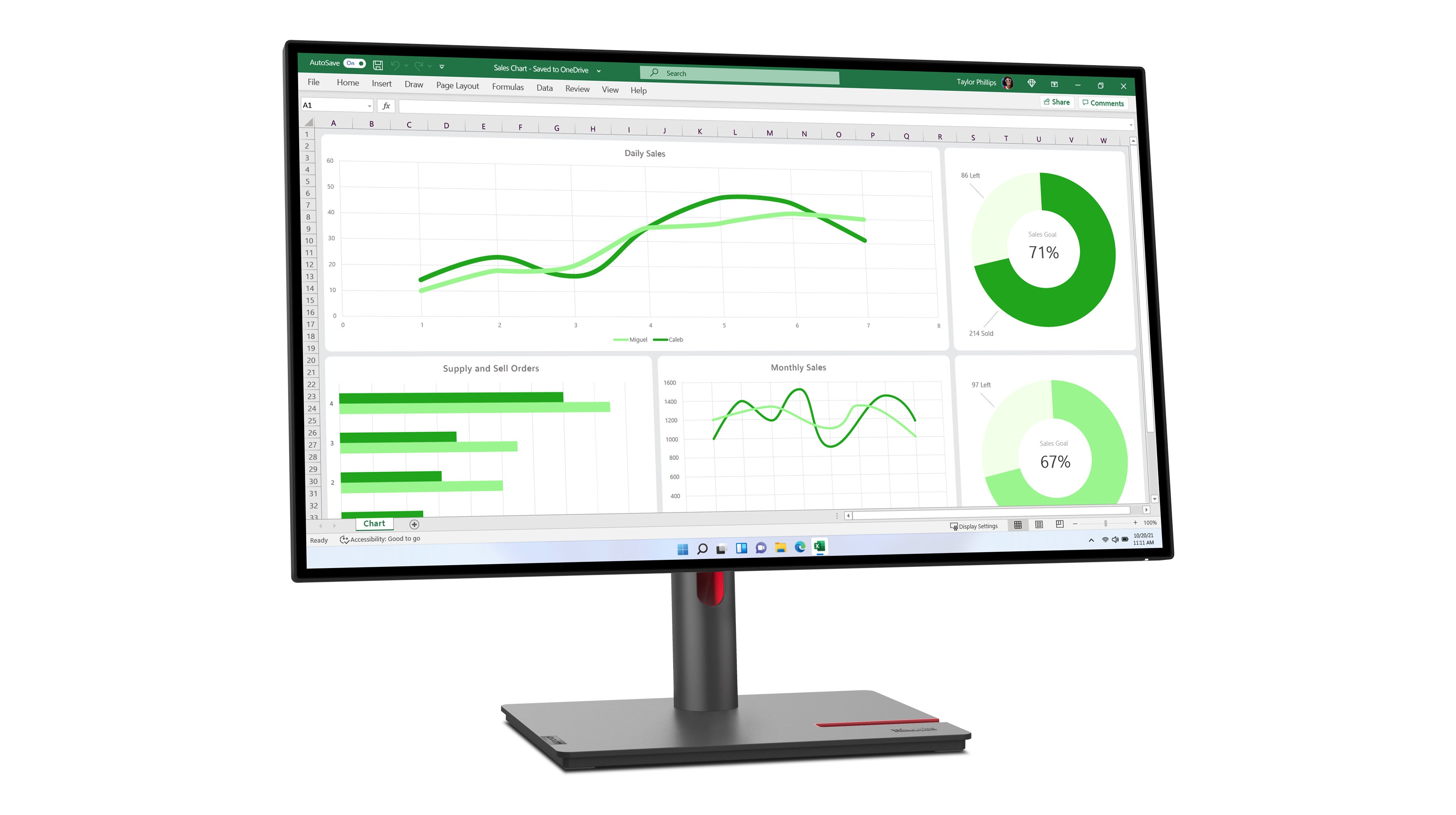 Lenovo ThinkVision P27q-30 LED display 68,6 cm (27") 2560 x 1440 Pixels Quad HD Zwart