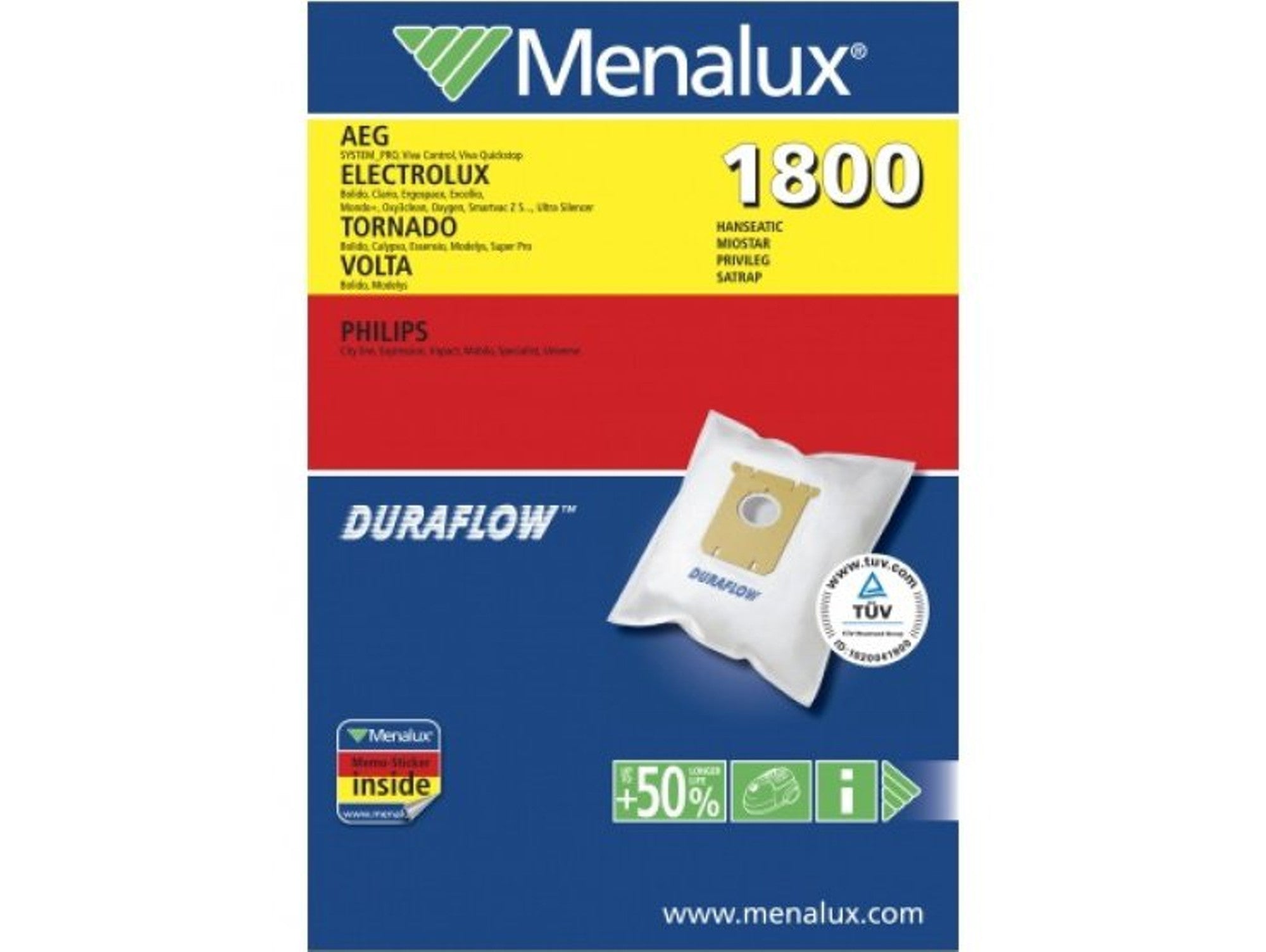 Bolsas de aspiradora Menalux 5x PCS 1800