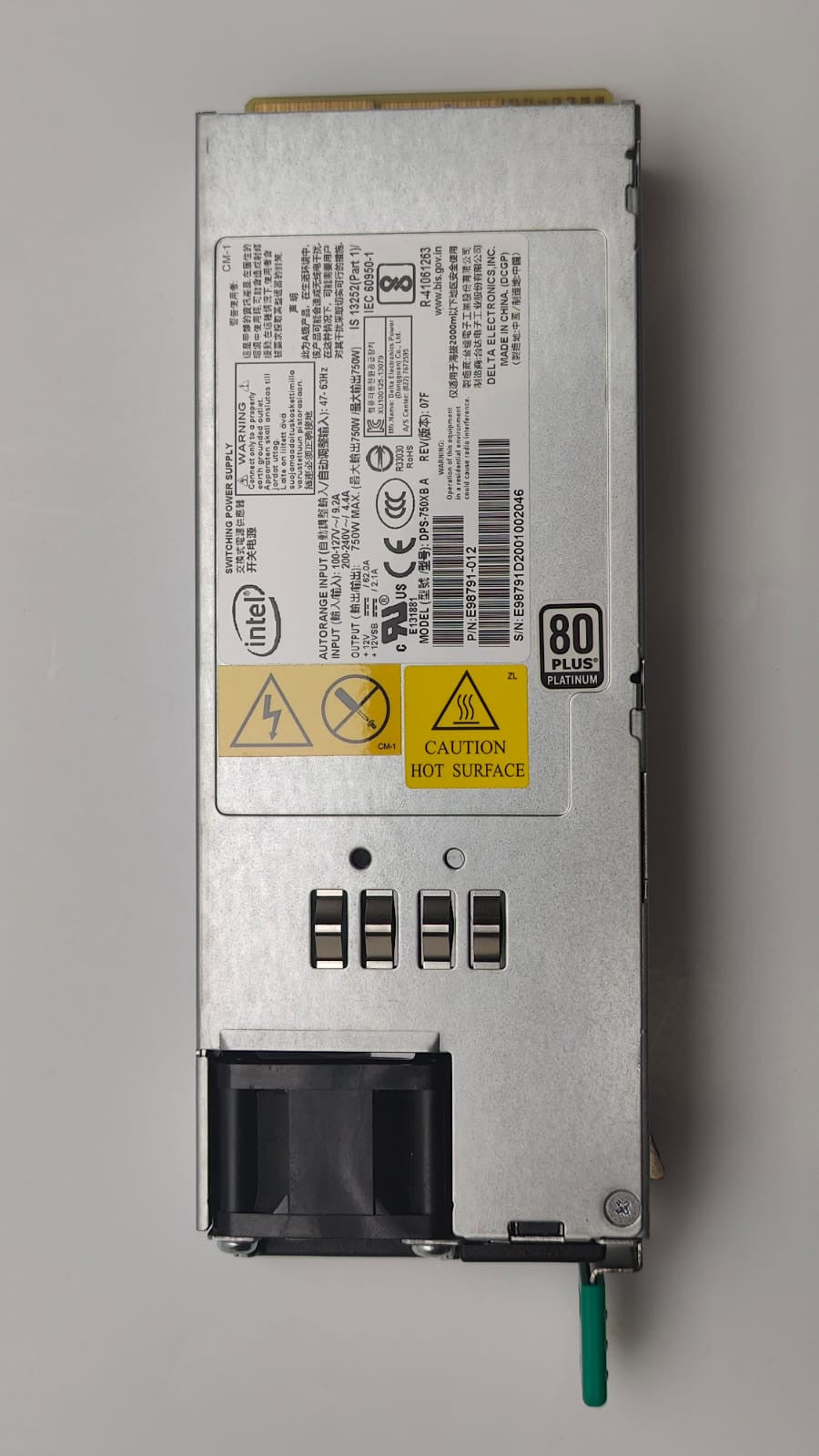 Extreme Networks 750W PWR support F/Network Appl WS-PSI-750W-01
