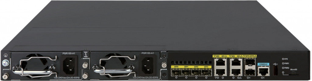 HPE Networking MSR3620-DP Router bedrade router Gigabit Ethernet Zwart