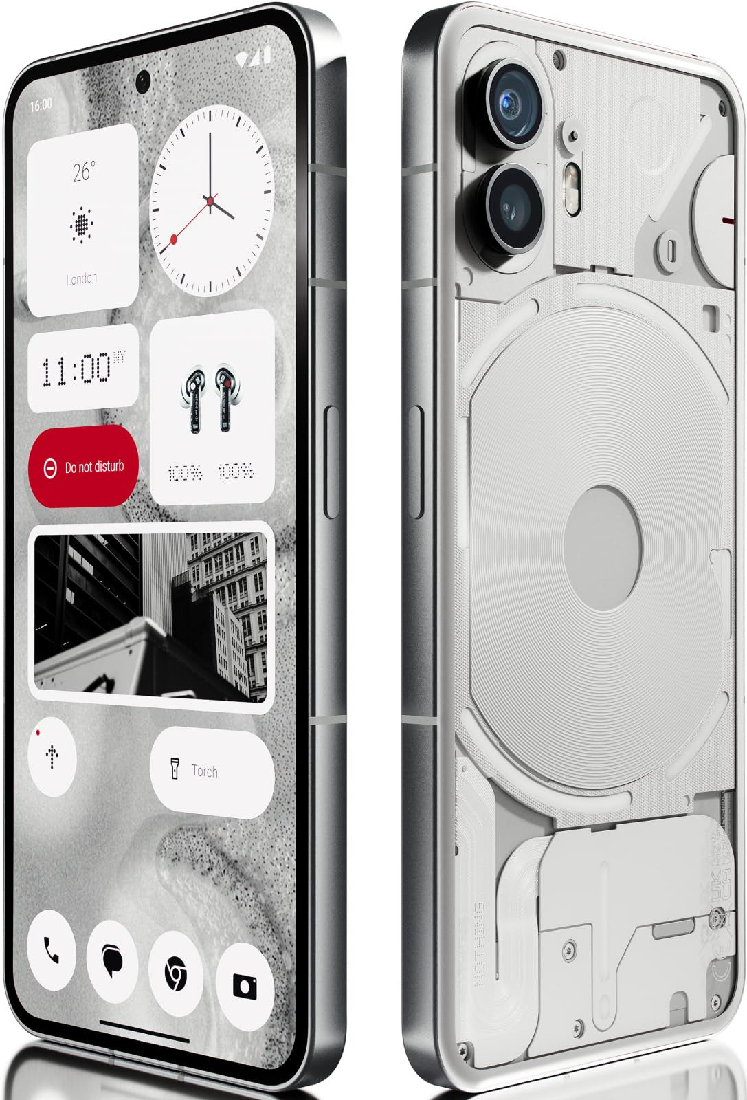 Teléfono Nothing (2) 17 cm (6.7") Dual SIM 5G USB Tipo-C 12 GB 256 GB 4700 mAh Blanco