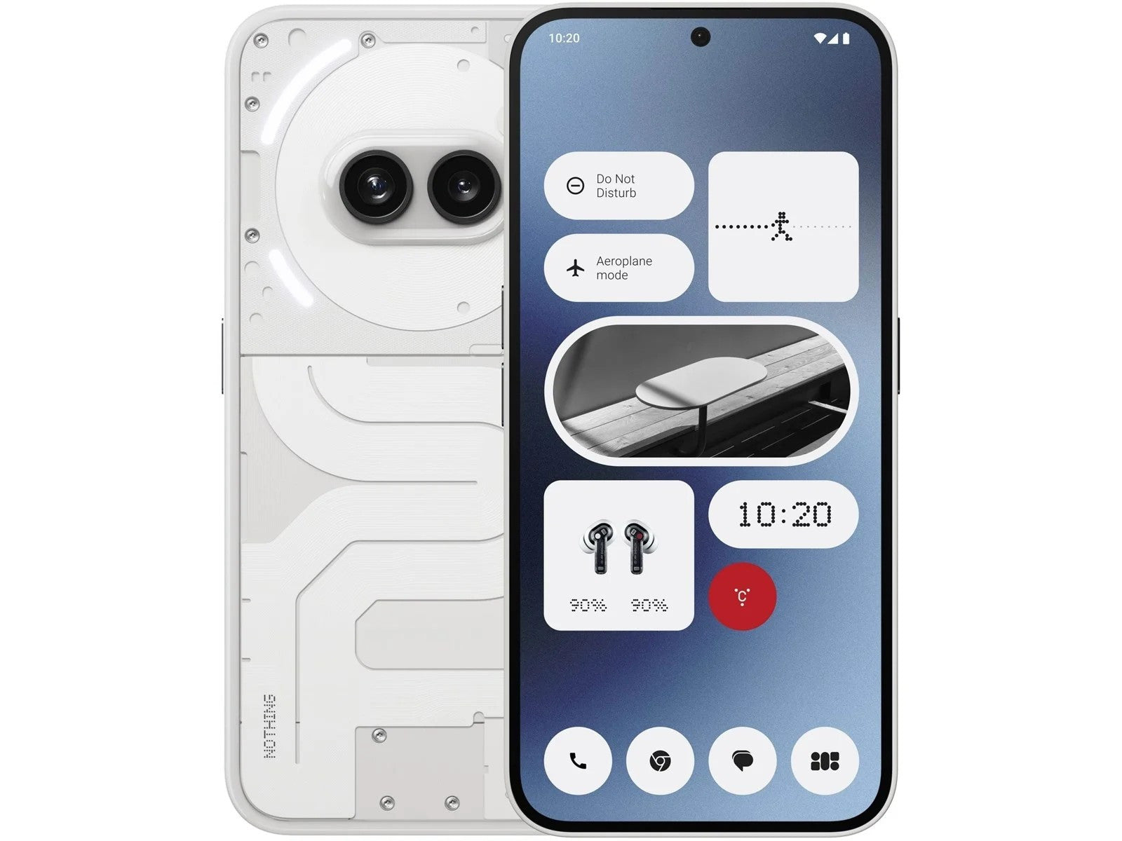 NOTHING Telefoon (2A) 12 GB RAM 256 GB opslag Wit A10400048