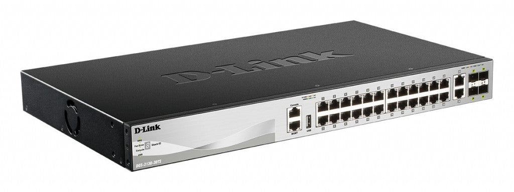 D-Link DGS-3130-30TS gestionado L3 Gigabit Ethernet (10/100/1000) Negro, gris