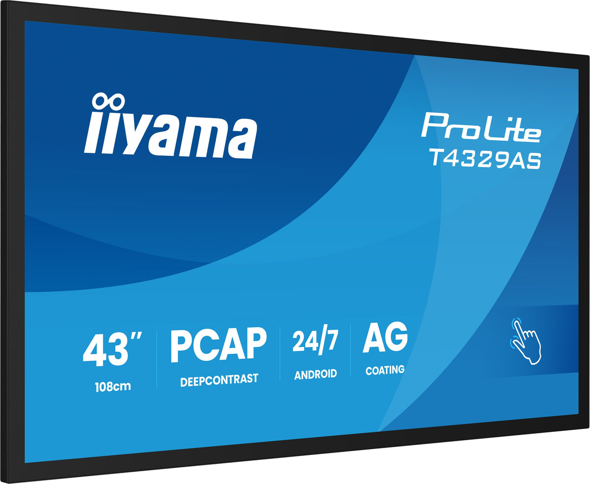 IIYAMA ProLite T4329AS-B1AG 43″ 4K PCAP Táctil Todo-en-Uno – Negro