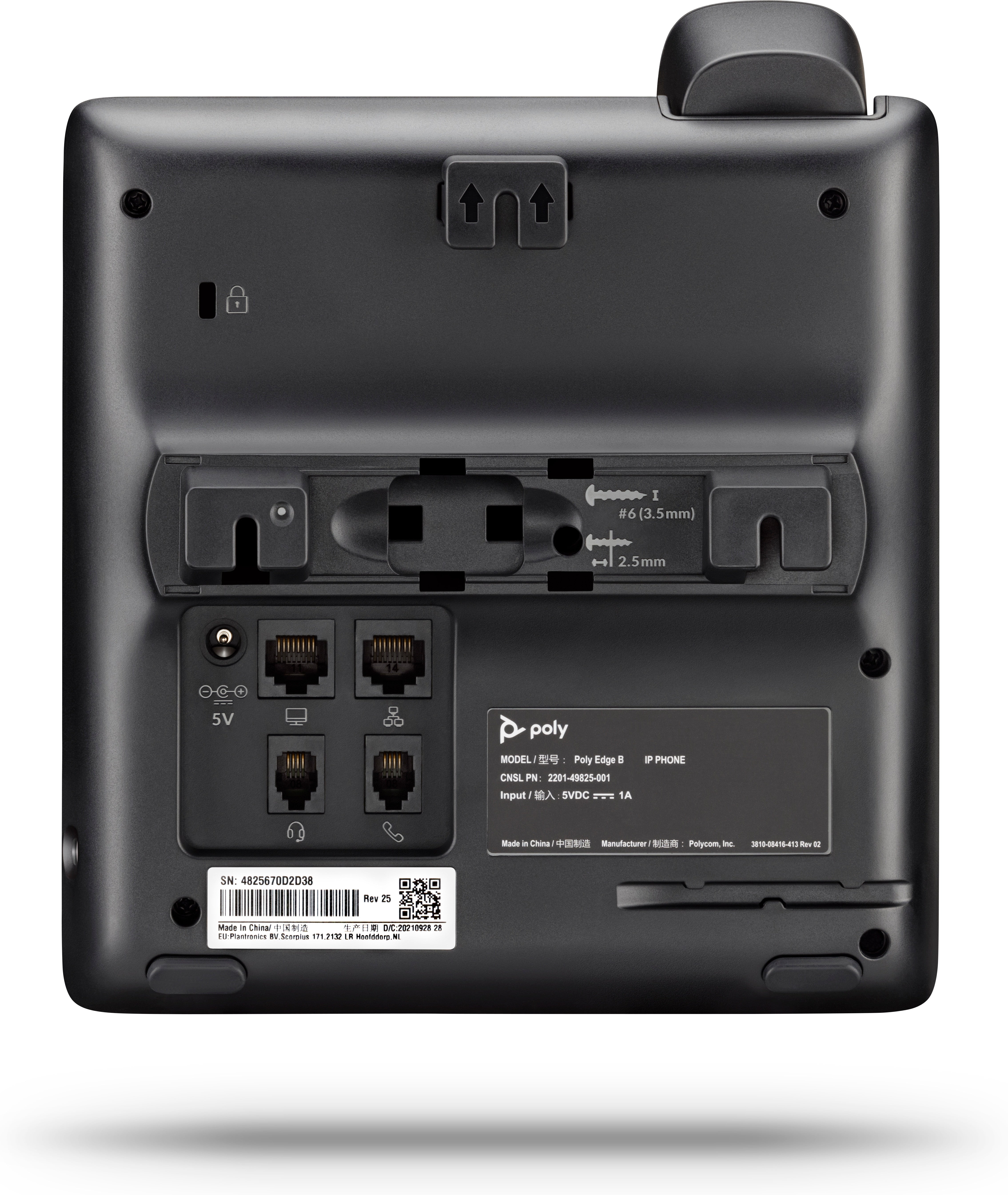 Poly Edge B20 IP-telefoon met PoE-ondersteuning