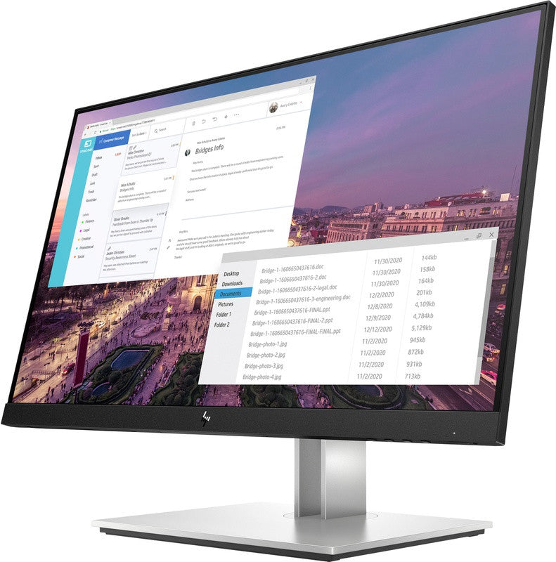 HP E-Series E23 G4 FHD Monitor computer monitor 58,4 cm (23") 1920 x 1080 Pixels Full HD LCD Zwart, Zilver 9VF96AA#ABB
