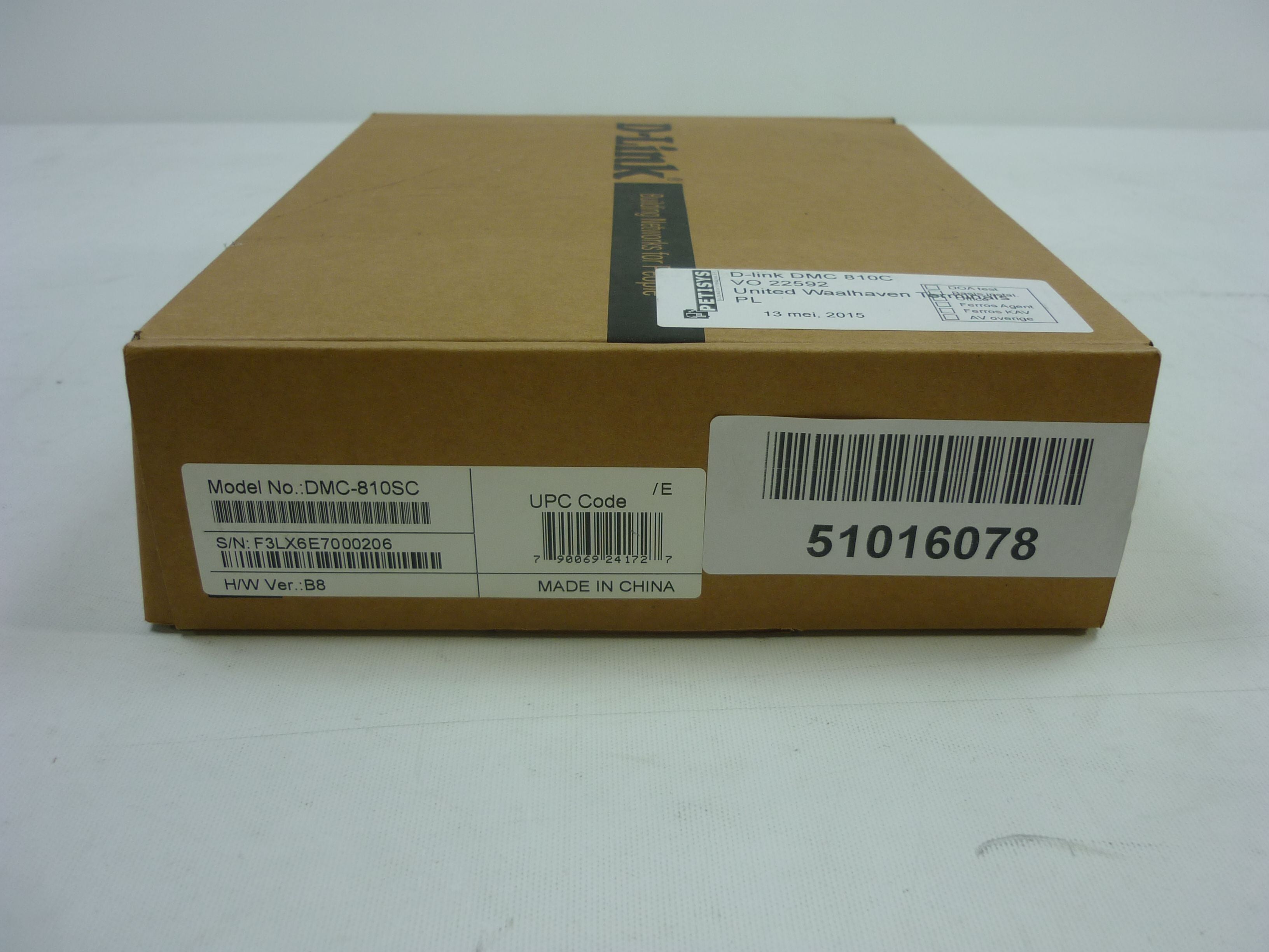 DMC-810SC Network Media Converter 2000 MBIT/S 1310 NM NEGRO