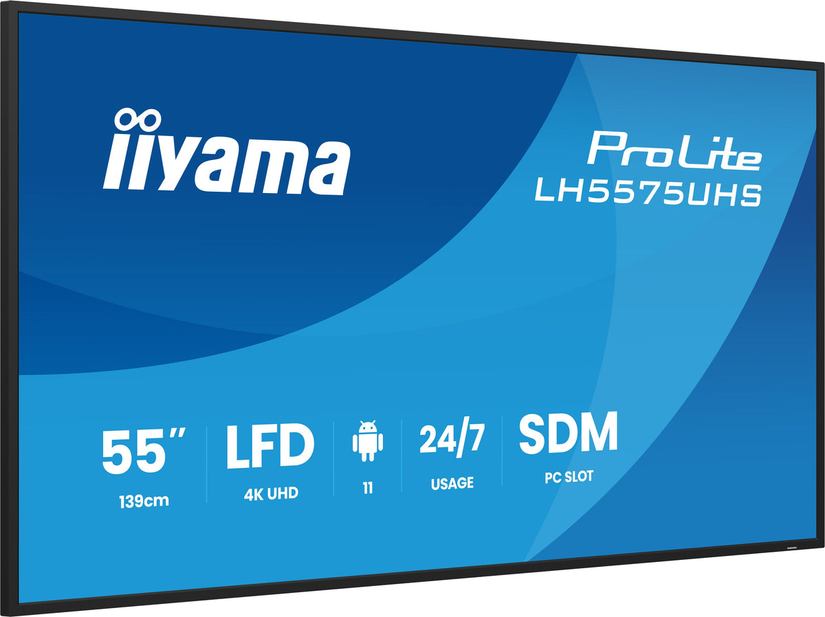 IIYAMA LH5575UHS-B2AG 55″ 4K UHD IPS Cartelería Digital 500 cd/m²