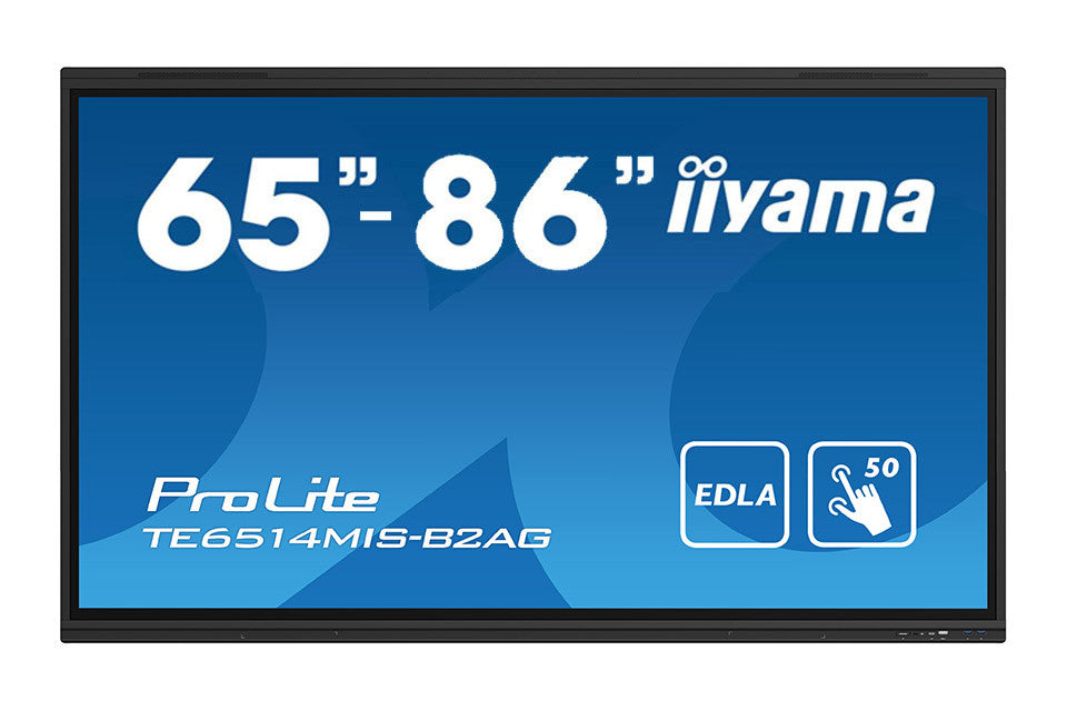 iiyama PROLITE TE6514MIS-B2AG Digitale signage flatscreen 165,1 cm (65") LCD Wifi 435 cd/m² 4K Ultra HD Zwart Touchscreen Type processor Android 24/7