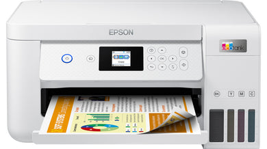Epson EcoTank ET-2856 Impresora multifunción A4 Wi-Fi – Tinta de alto rendimiento – Blanco