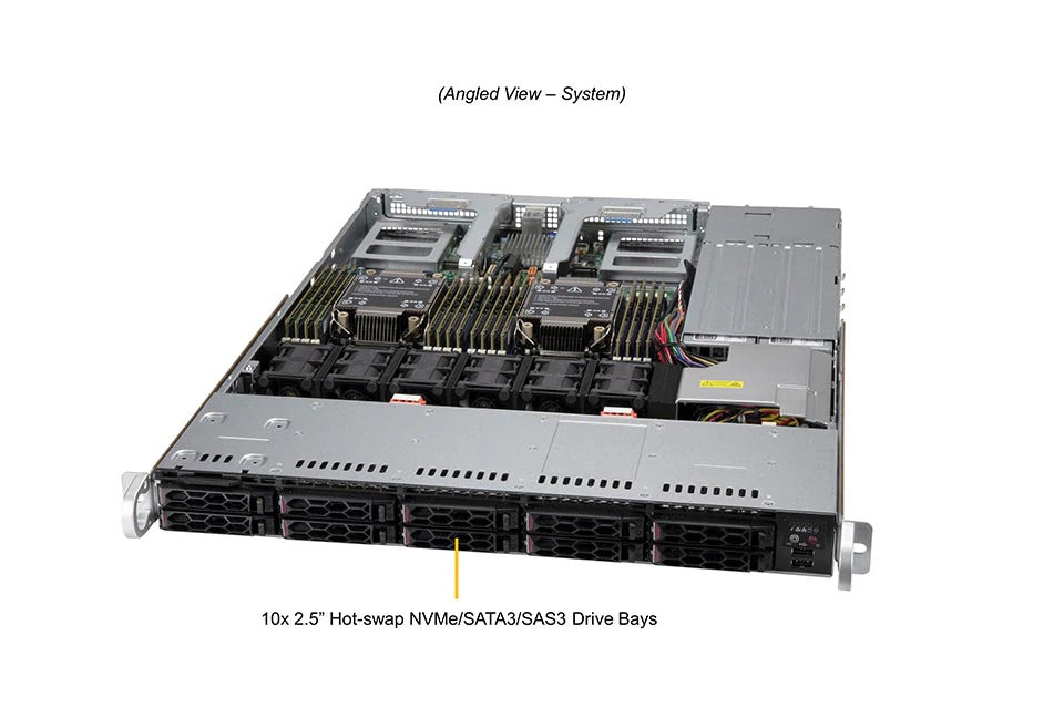 Supermicro X12 CloudDC 1U 10x 2.5 "Hybrid X12DW-A6 incl. X PSU SYS -120C-TN10R