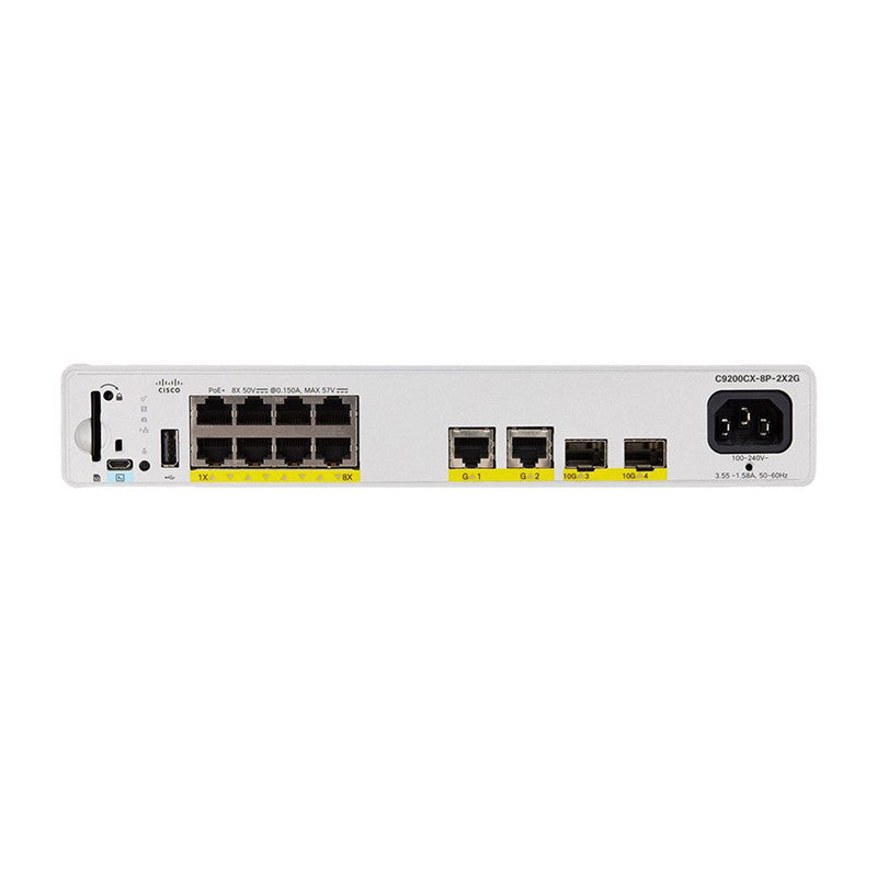 Cisco Catalyst C9200CX-8P-2X2G-E Network-Switch Managed L2/L3 Gigabit Ethernet (10/100/1000) Potencia sobre Ethernet (POE) Gray
