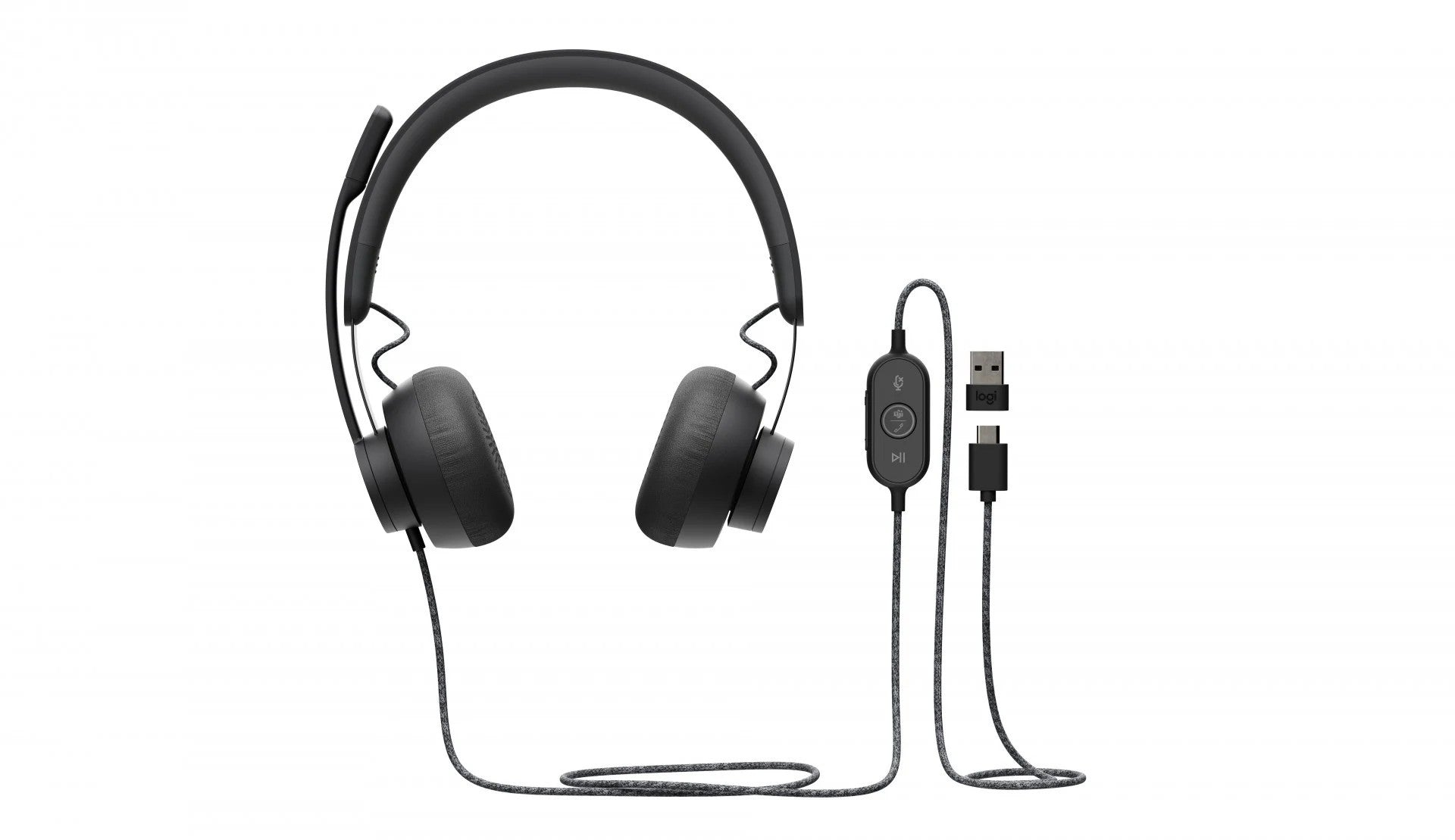 LOGITECH Zone Wired-headset Teams Graphite USB 981-000870