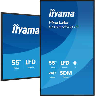 IIYAMA LH5575UHS-B2AG 55″ 4K UHD IPS Cartelería Digital 500 cd/m²
