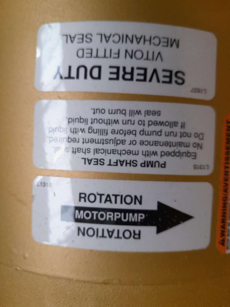 HP Centrifugal Bronce 193050 189688 Scot Pomp + Motor 36G687S040G1 874332-001
