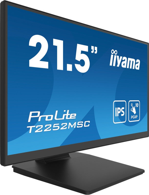iiyama ProLite T2252MSC-B2 computer monitor 54,6 cm (21.5") 1920 x 1080 Pixels Full HD LCD Touchscreen Zwart T2252MSC-B2
