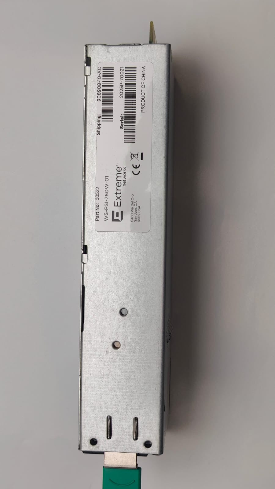 Extreme Networks 750W PWR support F/Network Appl WS-PSI-750W-01