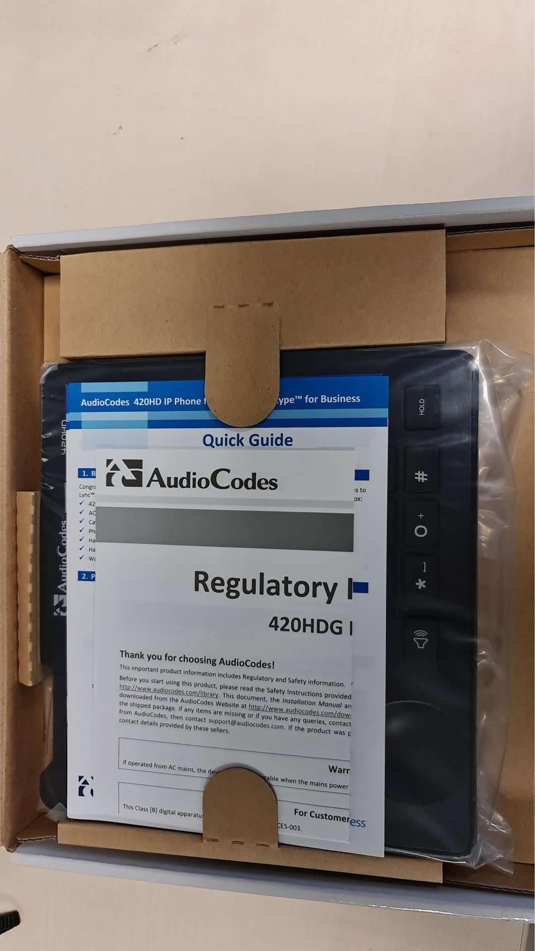Códigos de audio 420HD Teléfono IP Black 2 líneas LCD
