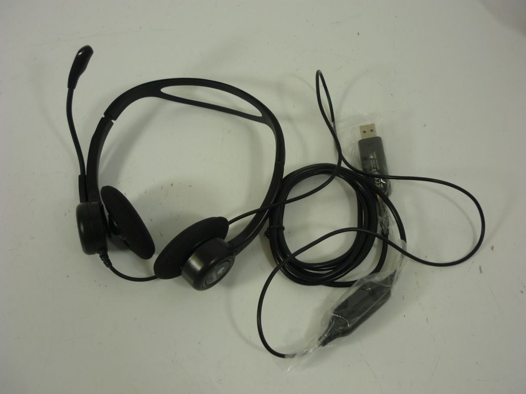 Logitech 981-000100 hoofdtelefoon/headset Bedraad Hoofdband Oproepen/muziek USB Type-A Zwart