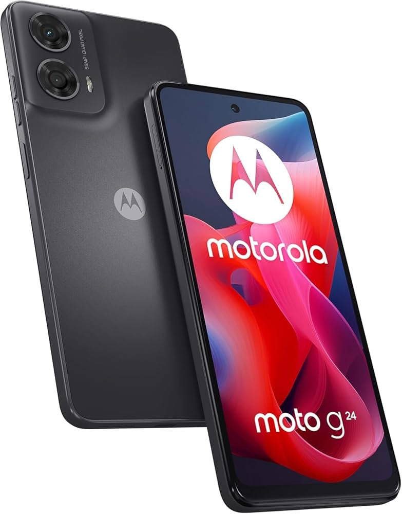 Motorola 24 16.7 cm (6.56") Dual SIM Android 14 4G USB Type-C 4 GB 128 GB 5000 mAh Charcoal PB180002SE