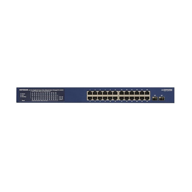 NETGEAR switch inteligente PoE+ GE de 24 puertos GS724TPP-300EUS
