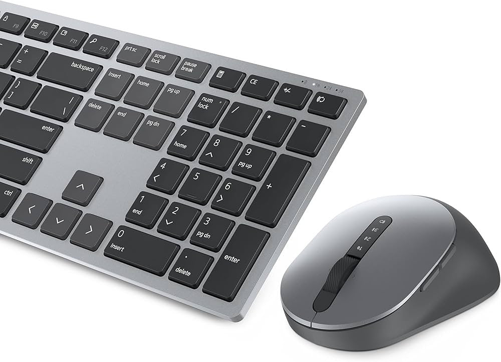 Teclado y ratón inalámbricos multidispositivo DELL KM7120W-GY-INT