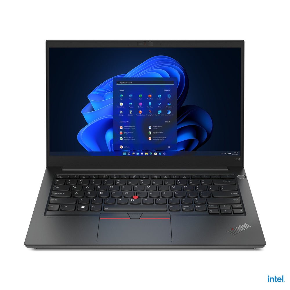 Lenovo ThinkPad E14 Gen 4 (Intel) Intel® Core™ i5 i5-1235U Laptop 35.6 cm (14") Full HD 16 GB DDR4-SDRAM 512 GB SSD Wi-Fi 6 (802.11ax) Windows 11 Pro German Black 21E3005DGE