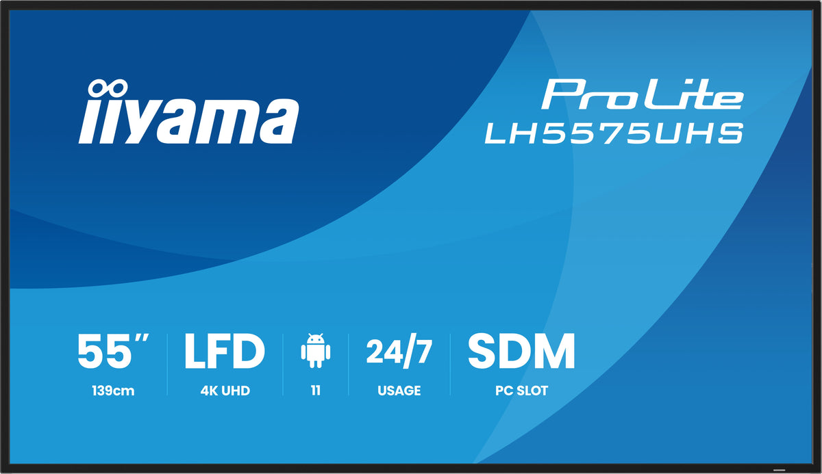 IIYAMA LH5575UHS-B2AG 55″ 4K UHD IPS Cartelería Digital 500 cd/m²