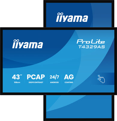 IIYAMA ProLite T4329AS-B1AG 43″ 4K PCAP Táctil Todo-en-Uno – Negro