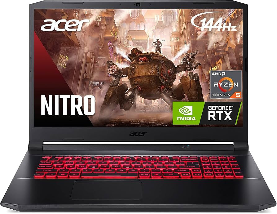 ACER Nitro 5 AMD 7 5800H 17,3" 16GB 1TB RTX 3080 W11H AZERTY NH.QBHEF.002