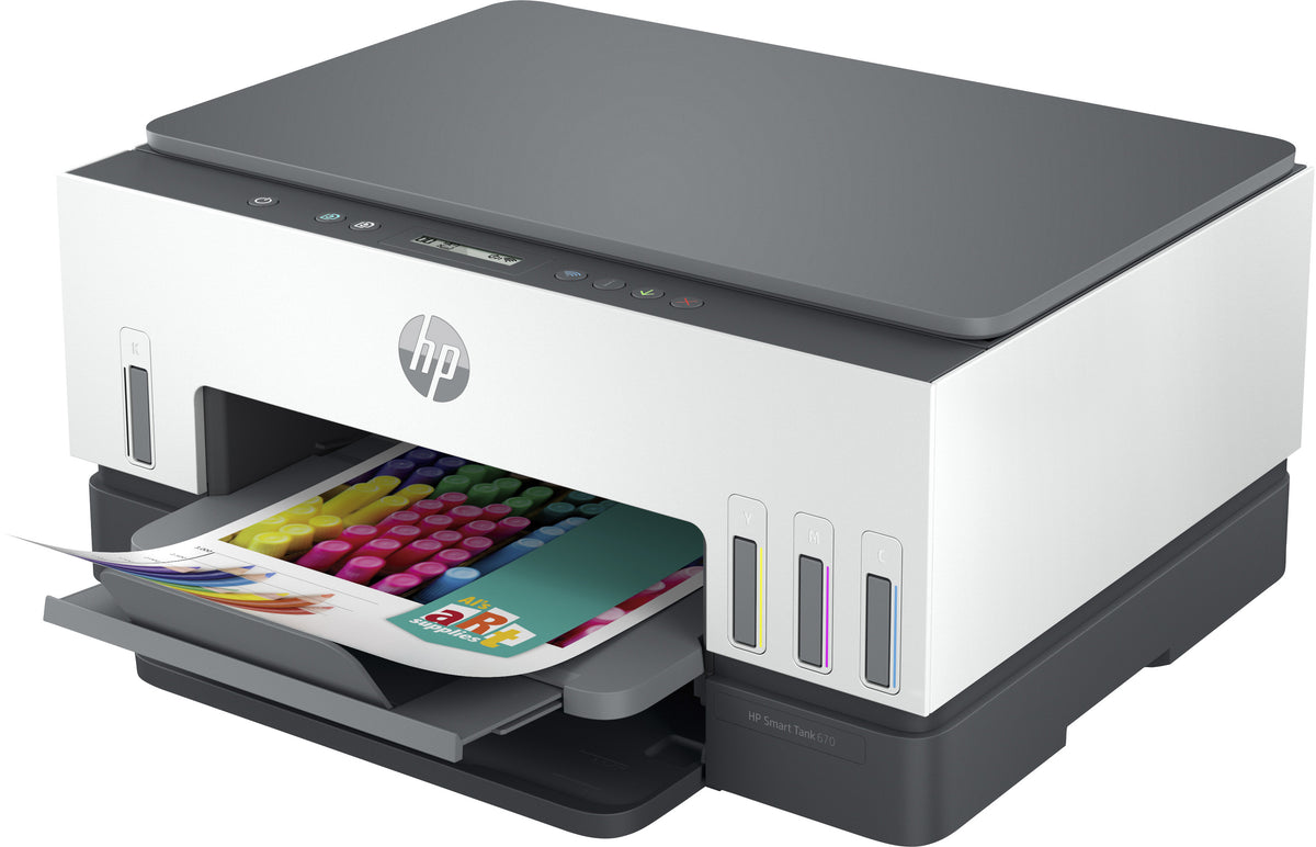 Impresora Todo-en-Uno HP Smart Tank 670 con Wi-Fi e Impresión Doble Cara
