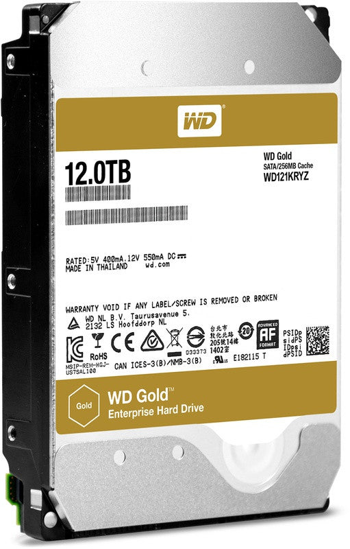 WESTERN DIGITAL WD Gold 12TB 7200RPM 256MB SATA WD121KRYZ