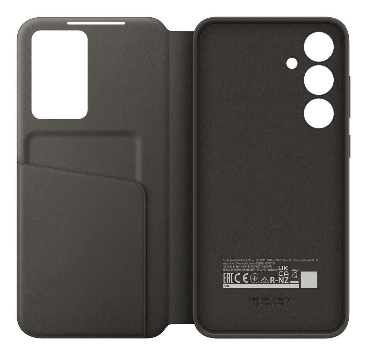 Samsung Smart View Wallet EF-ZS721CBEGWW – Beschermhoes S24 FE Zwart - Compridis